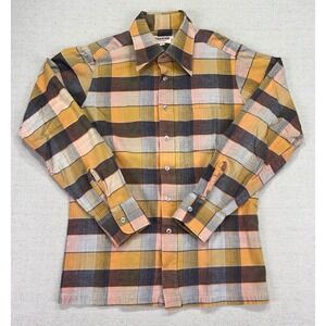 Vintage 70s McGregor Sportswear Plaid Button Down Shirt Mens Medium